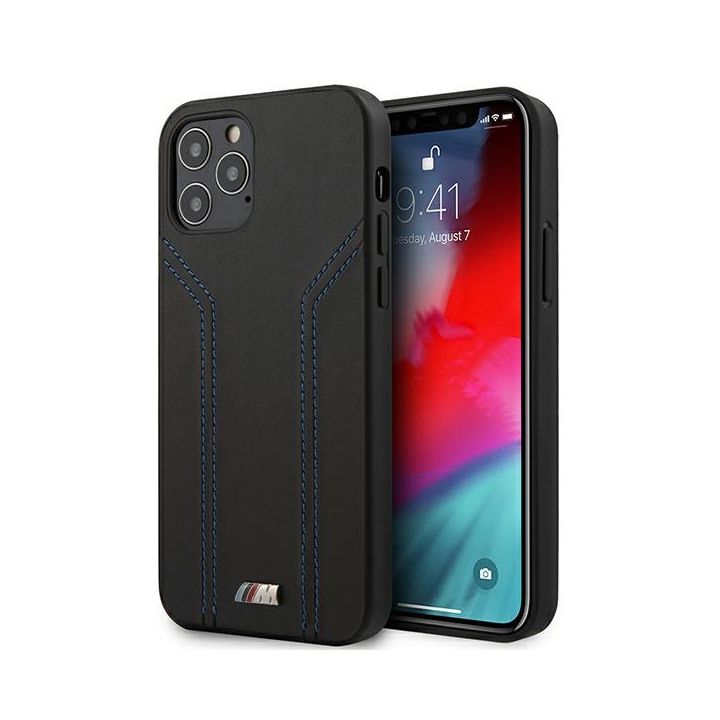 Etui BMW BMHCP12MDLBK iPhone12/12 Pro 6,1" czarny/black hardcase M Collection Blue Lines na NearMe.pl
