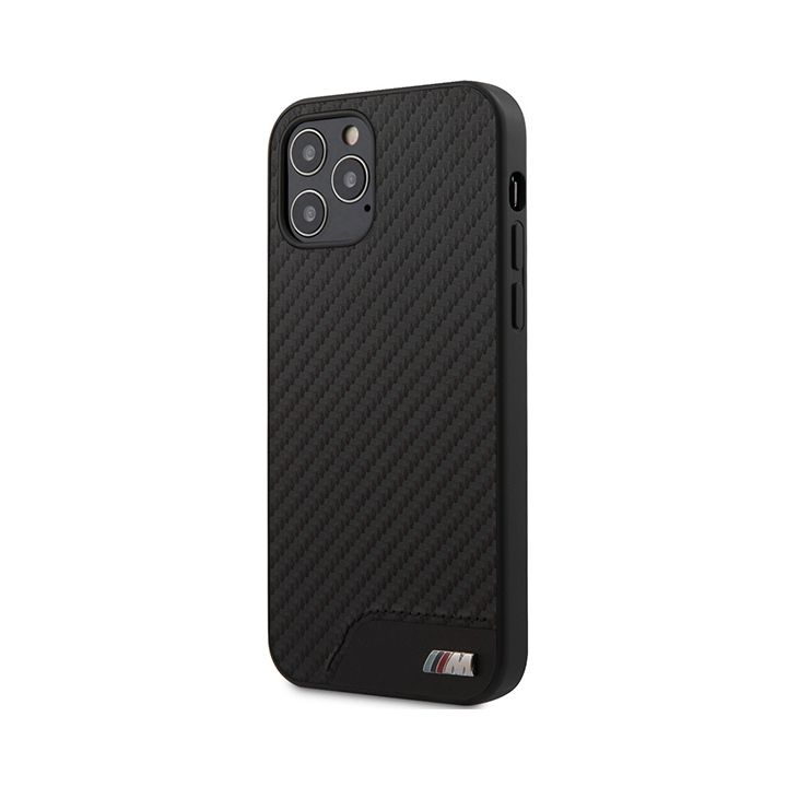 Etui BMW BMHCP12MCABBK iPhone12/12 Pro 6,1" czarny/black hardcase M Collection PU Carbon na NearMe.pl