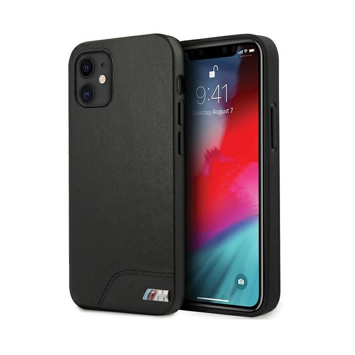Etui BMW BMHCP12SMHOLBK iPhone12 mini 5,4" czarny/black hardcase M Collection Smooth PU na NearMe.pl