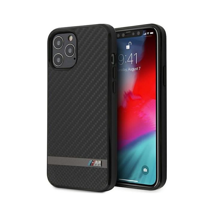 Etui BMW BMHCP12LASCFBK iPhone 12 ProMax 6,7" czarny/black hardcase M Collection Carbon na NearMe.pl