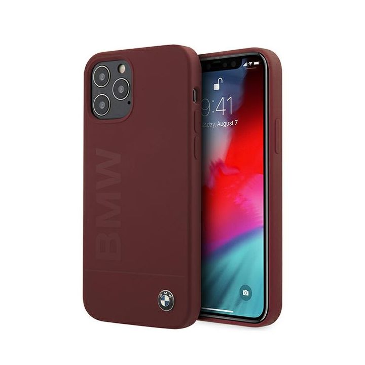 Etui BMW BMHCP12MSLBLRE iPhone 12/12 Pro6,1" czerwony/red hardcase Silicone Signature Logo na NearMe.pl