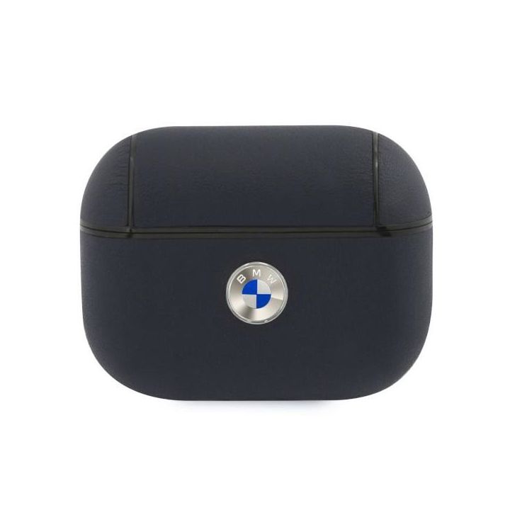 BMW BMAPSSLNA AirPods Pro cover granatowy/navy Geniune Leather Silver Logo na NearMe.pl