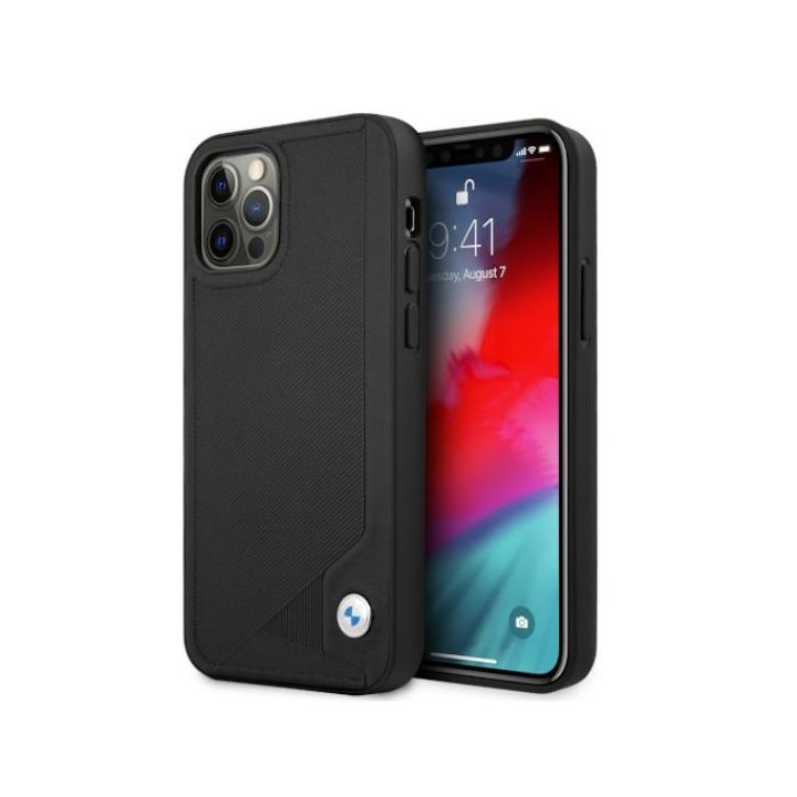 Etui BMW BMHCP12LRCDPK iPhone 12 Pro Max6,7" czarny/black hardcase Leather Deboss na NearMe.pl