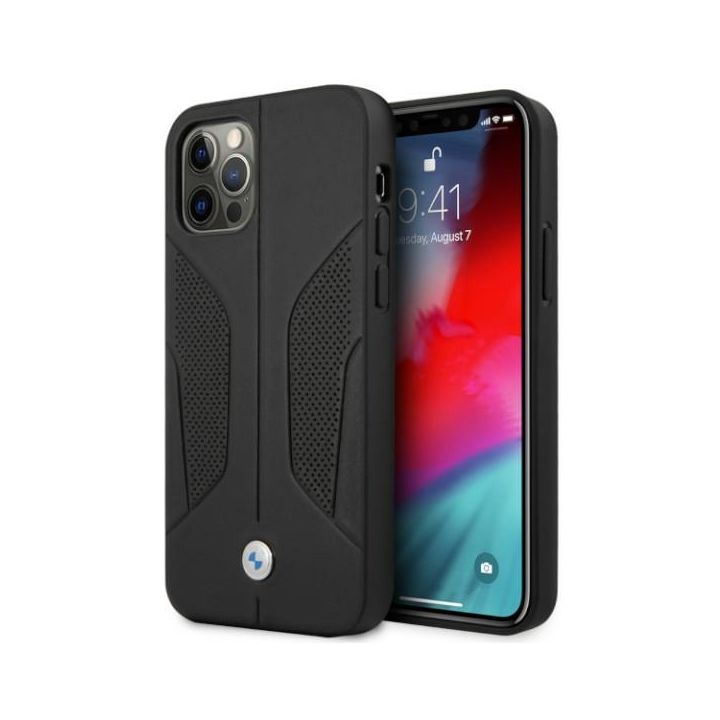 Etui BMW BMHCP12MRSCSK iPhone 12/12 Pro 6,1" czarny/black hardcase Leather Perforate Sides na NearMe.pl