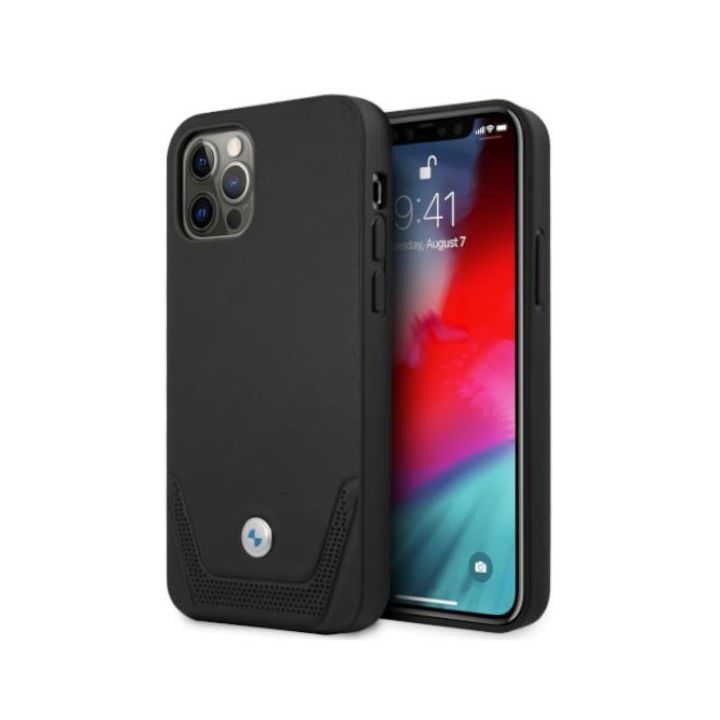 Etui BMW BMHCP12LRSWPK iPhone 12 Pro Max6,7" czarny/black hardcase Leather Perforate na NearMe.pl