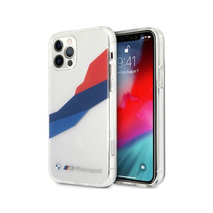 Etui BMW BMHCP12MSKTGT iPhone 12/12 Pro6,1" transparent hardcase Motorsport Tricolor na NearMe.pl