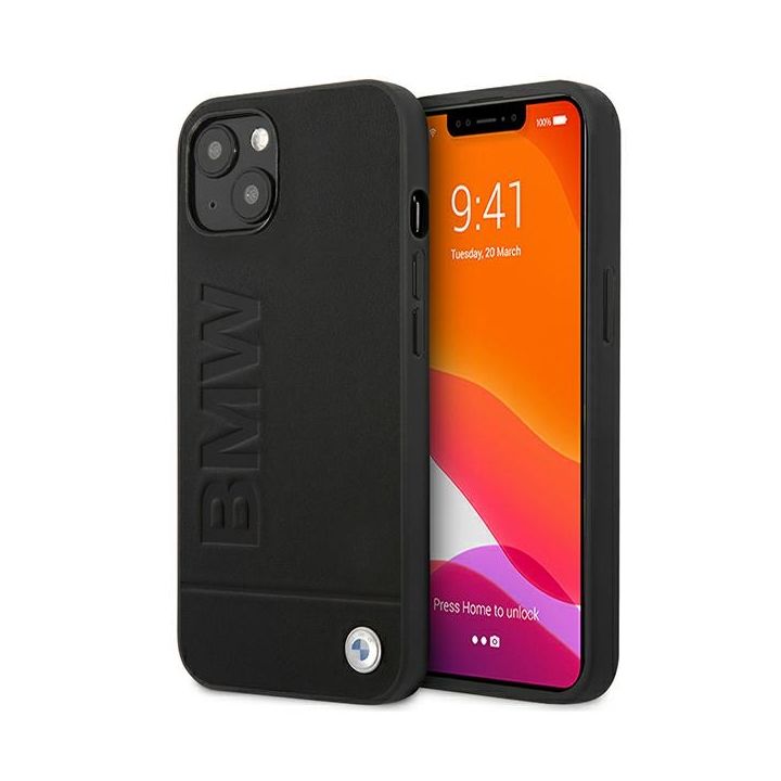 Etui BMW BMHCP13MSLLBK iPhone 13 / 14 /15 6.1" czarny/black hardcase Signature Logo Imprint na NearMe.pl