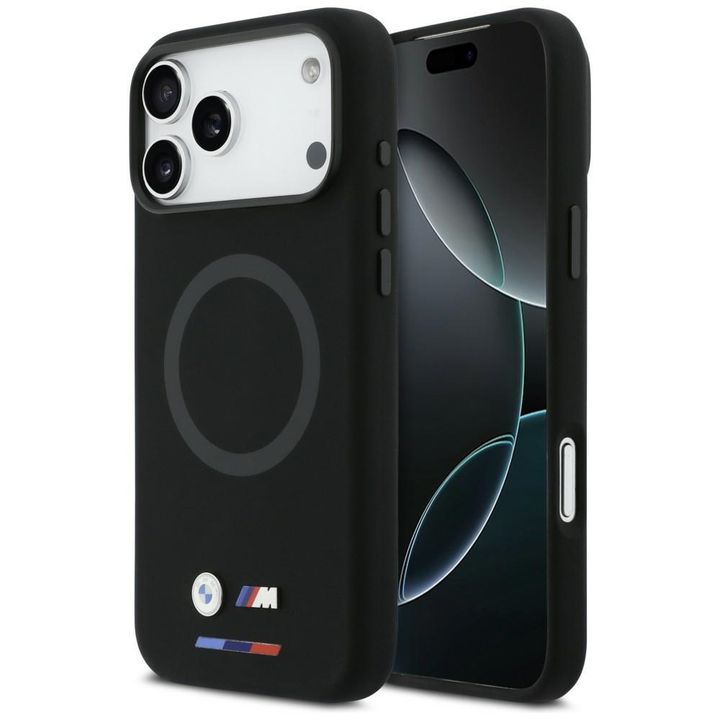 Etui BMW M Silicon Logo MagSafe do       iPhone 17 Pro Max czarny na NearMe.pl