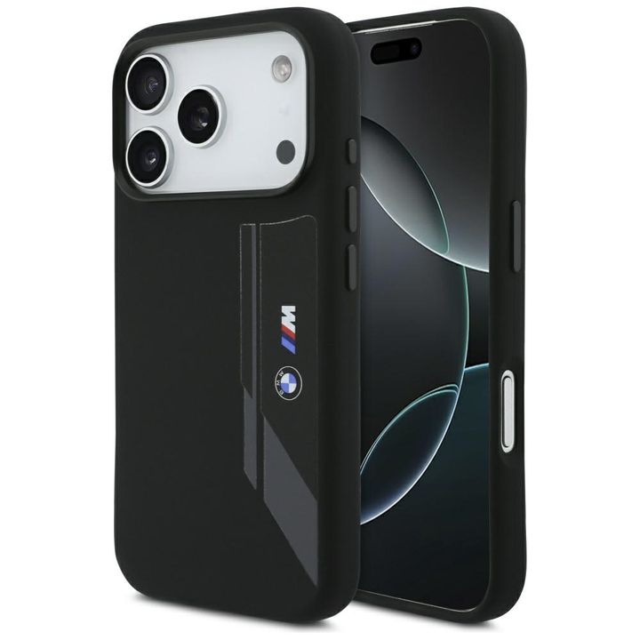 Etui BMW M Silicon Vertical Logo MagSafe do iPhone 17 Pro czarny na NearMe.pl