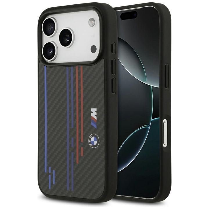 Etui BMW M Kevlar Lines & Logo MagSafe   do iPhone 17 Pro czarny na NearMe.pl