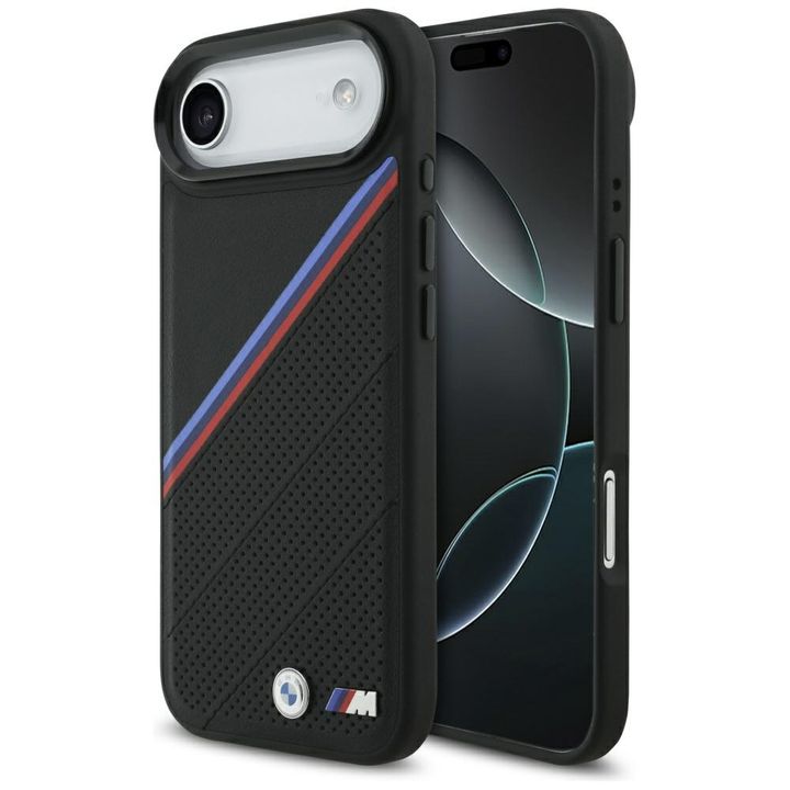 Etui BMW M Tricolor Metal Logo MagSafe   do iPhone Air czarny na NearMe.pl