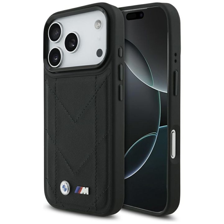 Etui BMW M Quilted Logo MagSafe do       iPhone 17 Pro czarny na NearMe.pl