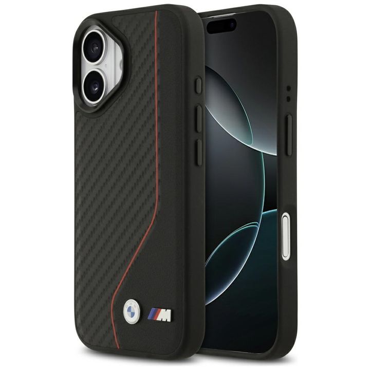 Etui BMW M Carbon Line & Logo MagSafe do iPhone 17 czerwony na NearMe.pl