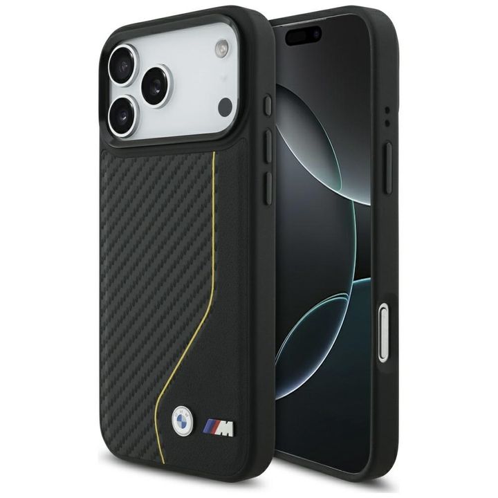 Etui BMW M Carbon Line & Logo MagSafe do iPhone 17 Pro Max żółty na NearMe.pl