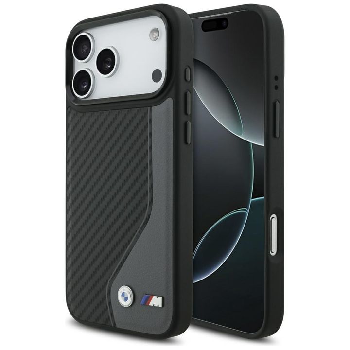 Etui BMW M Carbon Logo MagSafe do iPhone 17 Pro Max antracyt na NearMe.pl
