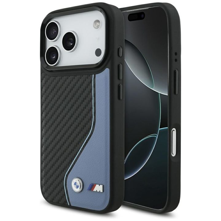Etui BMW M Carbon Logo MagSafe do iPhone 17 Pro niebieski na NearMe.pl