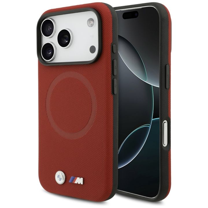 Etui BMW M FW Metal Logo MagSafe do      iPhone 17 Pro czerwony na NearMe.pl