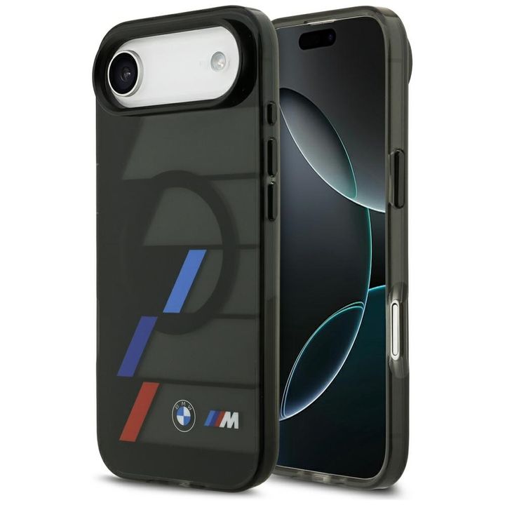 Etui BMW M IML Metal Buttons Tricolor    Lines MagSafe do iPhone Air czarny na NearMe.pl