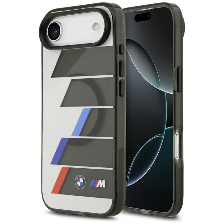 Etui BMW M IML Metal Buttons Tricolor    Lines MagSafe do iPhone Air antracyt na NearMe.pl