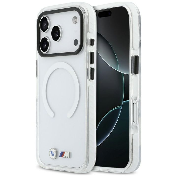 Etui BMW M IML Shockproof Metal Logos    MagSafe do iPhone 17 Pro Max przezroczysty na NearMe.pl