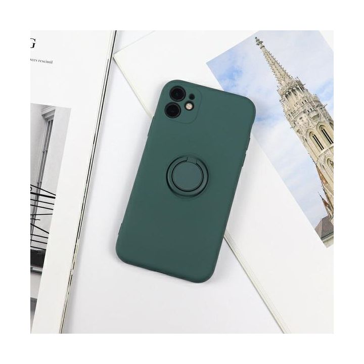 Beline Etui Silicone Ring iPhone 12 ProMax green bottle na NearMe.pl