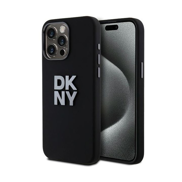 DKNY DKHCP15LSMCBSK iPhone 15 Pro6.1" czarny/black hardcase Liquid Silicone Metal Logo na NearMe.pl