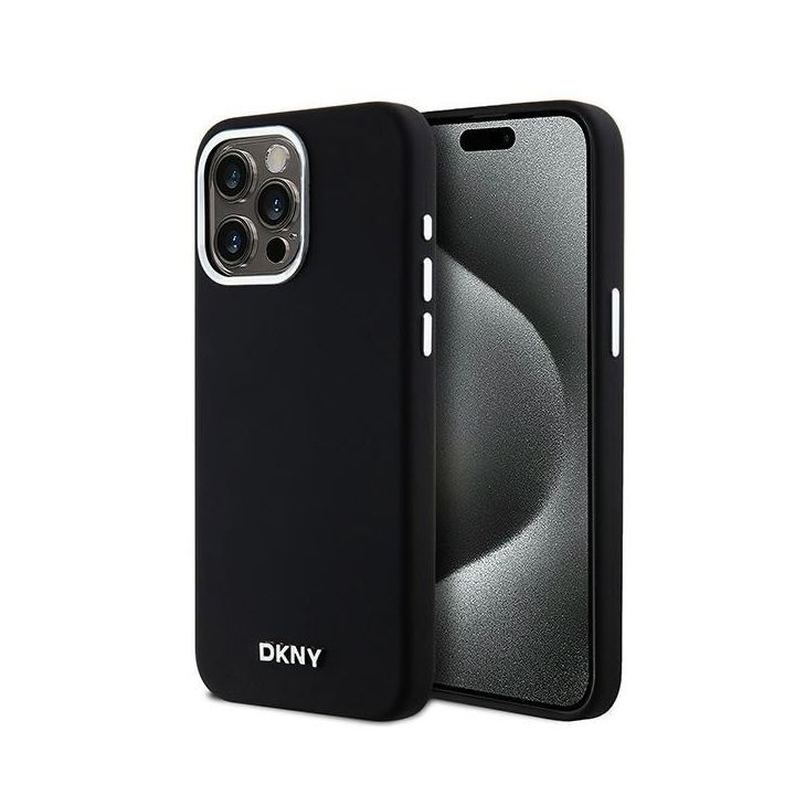 DKNY DKHMP15XSMCHLK iPhone 15 Pro Max6.7" czarny/black hardcase Liquid Silicone Small Metal Logo MagSafe na NearMe.pl