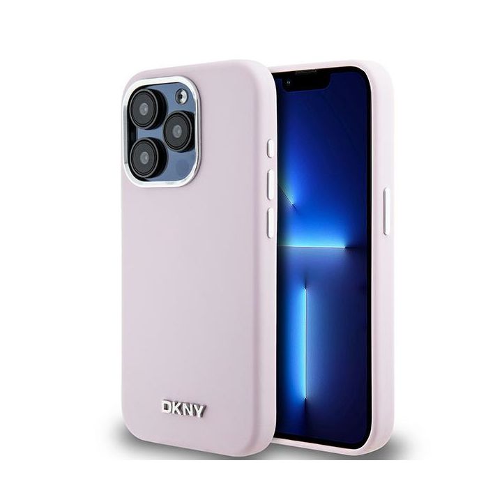 DKNY DKHMP14LSMCHLP iPhone 14 Pro 6.1"różowy/pink hardcase Liquid Silicone Small Metal Logo MagSafe na NearMe.pl