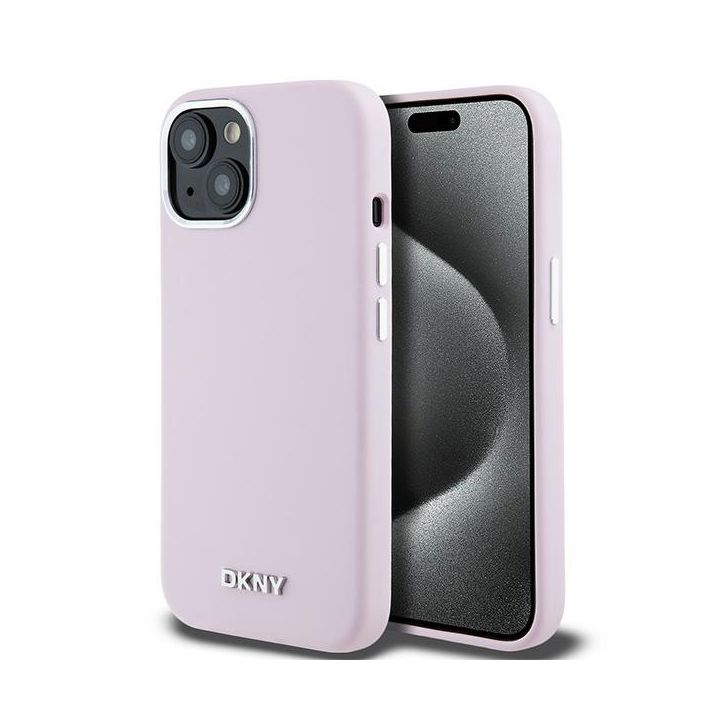 DKNY DKHMP15SSMCHLP iPhone 15 / 14 / 136.1" różowy/pink hardcase Liquid Silicone Small Metal Logo MagSafe na NearMe.pl