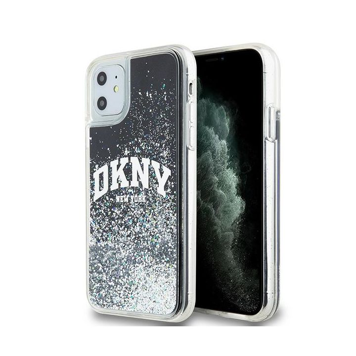 DKNY DKHCN61LBNAEK iPhone 11 / Xr 6.1"czarny/black hardcase Liquid Glitter Big Logo na NearMe.pl