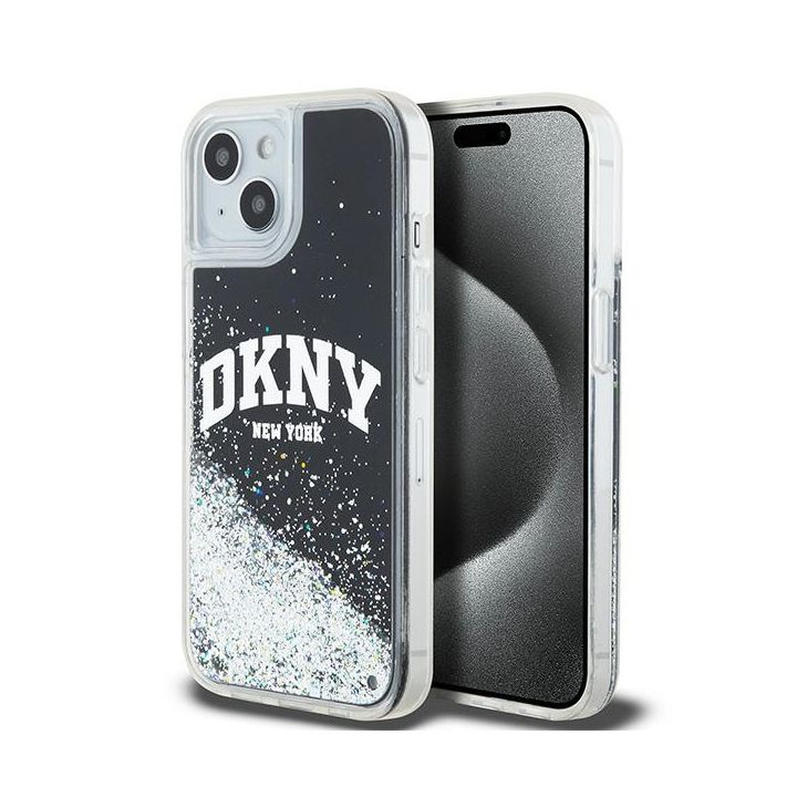 DKNY DKHCP15MLBNAEK iPhone 15 Plus / 14Plus 6.7" czarny/black hardcase Liquid Glitter Big Logo na NearMe.pl