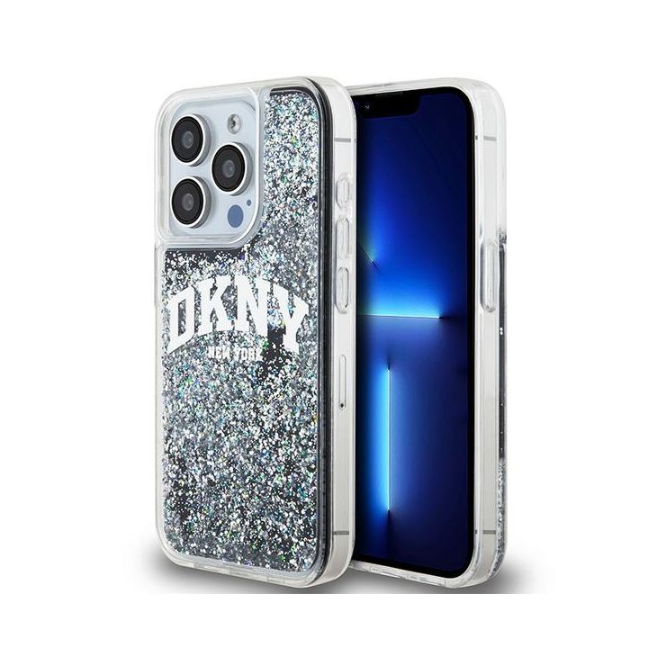 DKNY DKHCP15LLBNAEK iPhone 15 Pro6.1" czarny/black hardcase Liquid Glitter Big Logo na NearMe.pl