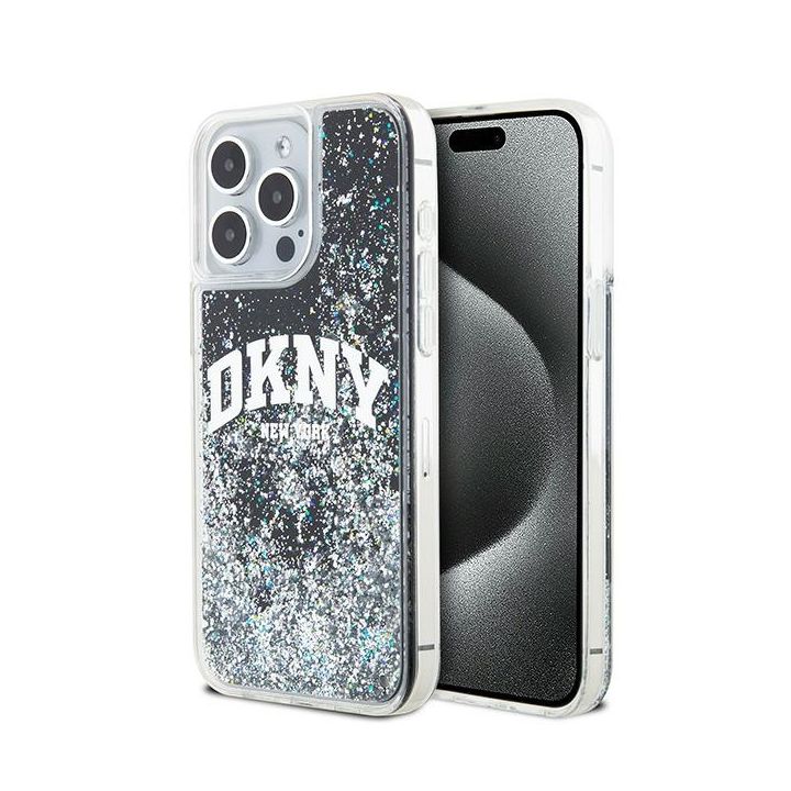 DKNY DKHCP15XLBNAEK iPhone 15 Pro Max6.7" czarny/black hardcase Liquid Glitter Big Logo na NearMe.pl