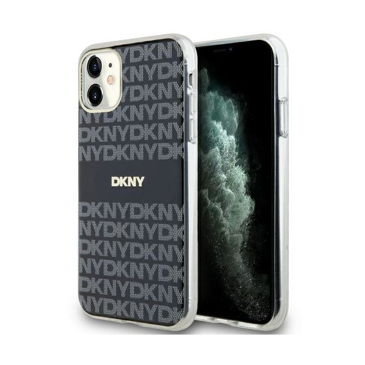DKNY DKHMN61HRHSEK iPhone 11 / Xr6.1" czarny/black hardcase IML Mono & Stripe MagSafe na NearMe.pl