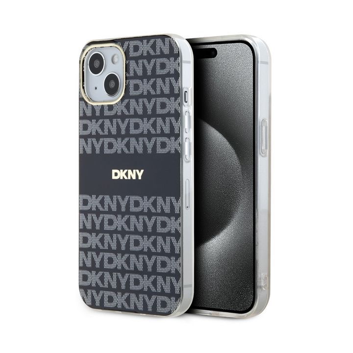 DKNY DKHMP14SHRHSEK iPhone 14 / 15 / 136.1" czarny/black hardcase IML Mono & Stripe MagSafe na NearMe.pl