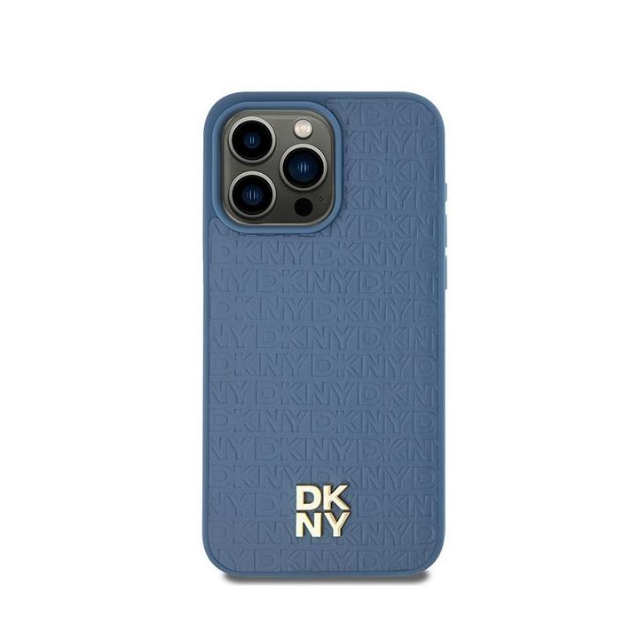 DKNY DKHMP15SPSHRPSB iPhone 15 / 14 / 136.1" niebieski/blue hardcase Leather Pattern Metal Logo MagSafe na NearMe.pl