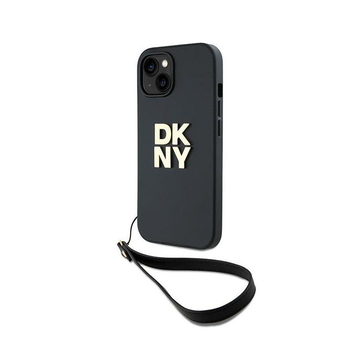 DKNY DKHCP15SPBSWSK iPhone 15 / 14 /136.1" czarny/black hardcase Wrist Strap Stock Logo na NearMe.pl