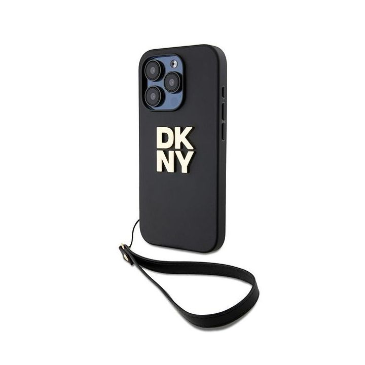 DKNY DKHCP15LPBSWSK iPhone 15 Pro 6.1"czarny/black hardcase Wrist Strap Stock Logo na NearMe.pl