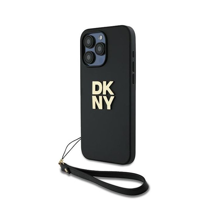 DKNY DKHCP15XPBSWSK iPhone 15 Pro Max6.7" czarny/black hardcase Wrist Strap Stock Logo na NearMe.pl