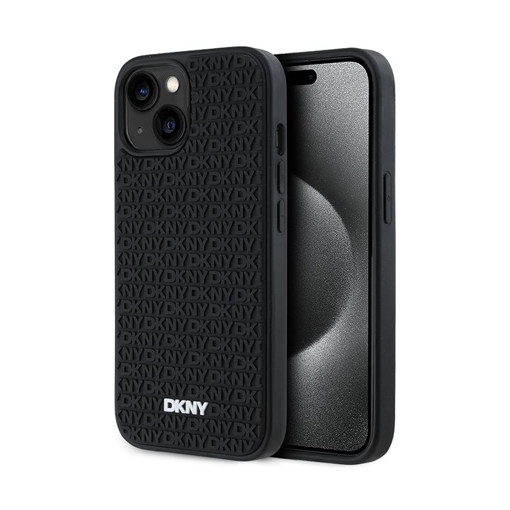 DKNY DKHCP15M3DRPWK iPhone 15 Plus6.7" czarny/black hardcase 3D Rubber Repeat Pattern na NearMe.pl