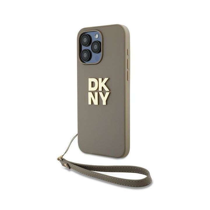 DKNY DKHCP15XPBSWSE iPhone 15 Pro Max6.7" beżowy/beige hardcase Wrist Strap Stock Logo na NearMe.pl
