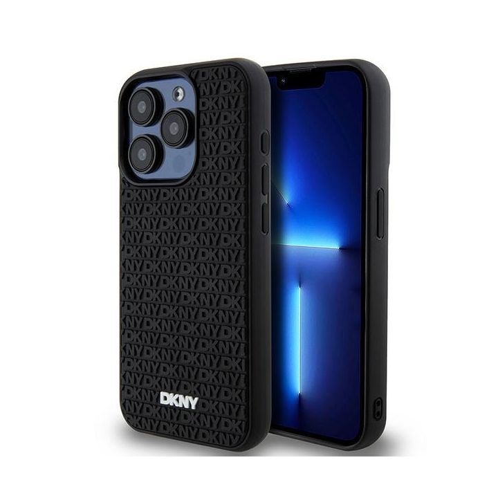 DKNY DKHCP15X3DRPWK iPhone 15 Pro Max6.7" czarny/black hardcase 3D Rubber Repeat Pattern na NearMe.pl