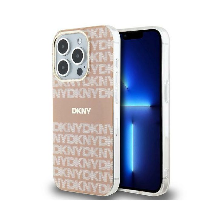 DKNY DKHMP15XHRHSEP iPhone 15 Pro Max6.7" różowy/pink hardcase IML Mono & Stripe MagSafe na NearMe.pl