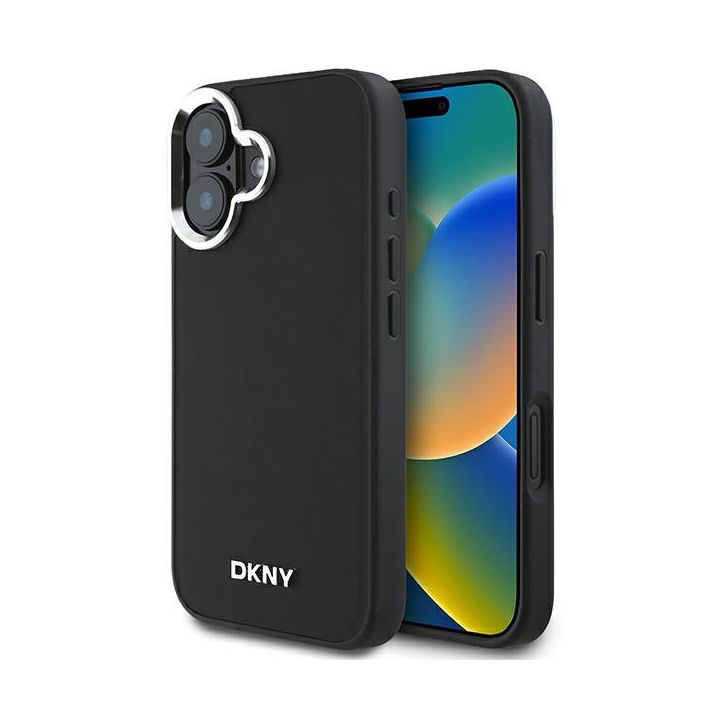 DKNY DKHMP16SPSCMCLK iPhone 16 6.1"czarny/black hardcase Plain Silver Logo MagSafe na NearMe.pl