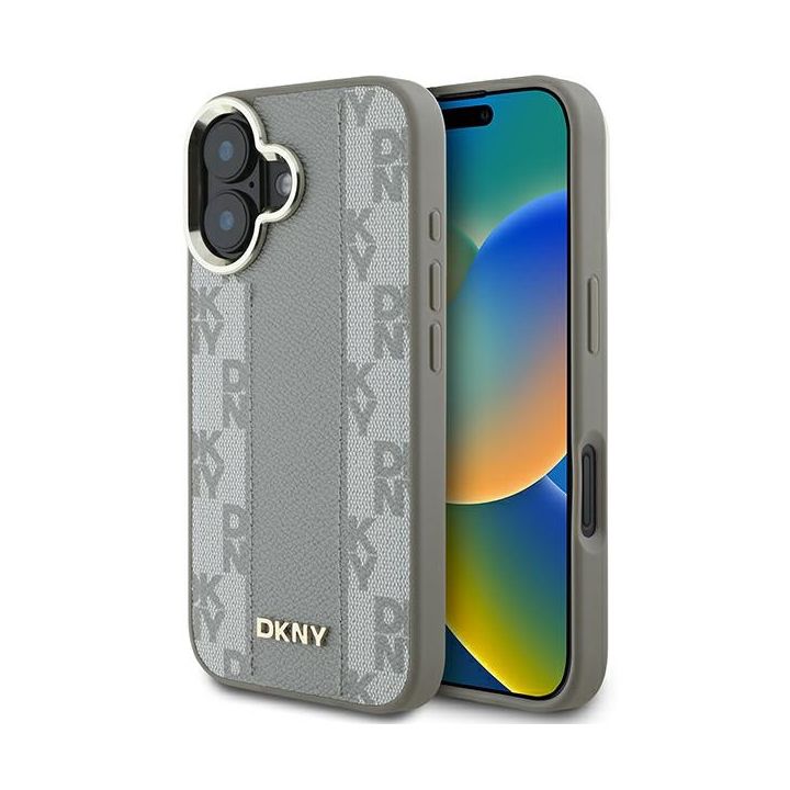 DKNY DKHMP16SPCPVSLE iPhone 166.1" beżowy/beige hardcase Checkered Pattern Magsafe na NearMe.pl