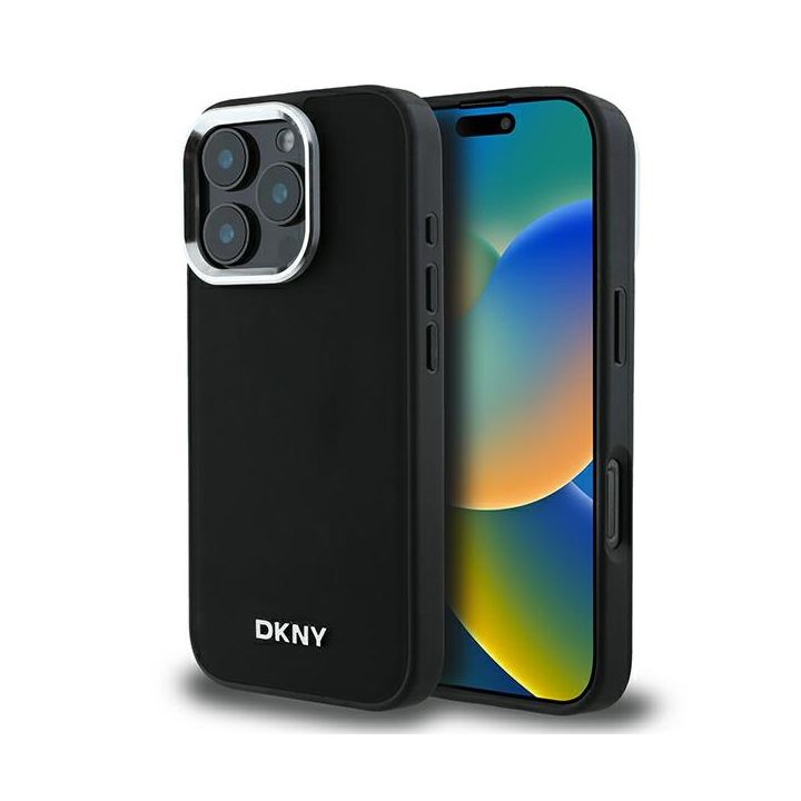 DKNY DKHMP16LPSCMCLK iPhone 16 Pro6.3" czarny/black hardcase Plain Silver Logo MagSafe na NearMe.pl