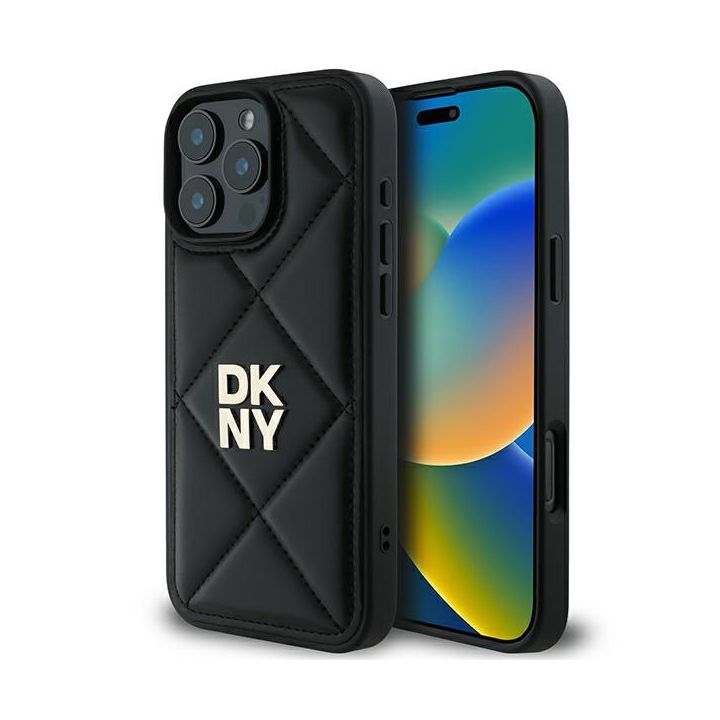 DKNY DKHCP16XPQDSLK iPhone 16 Pro Max6.9" czarny/black Quilted Stack Logo na NearMe.pl