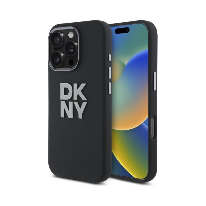 DKNY DKHCP16LSMCBSK iPhone 16 Pro 6.3"   czarny/black hardcase Liquid Silicone Metal Logo na NearMe.pl