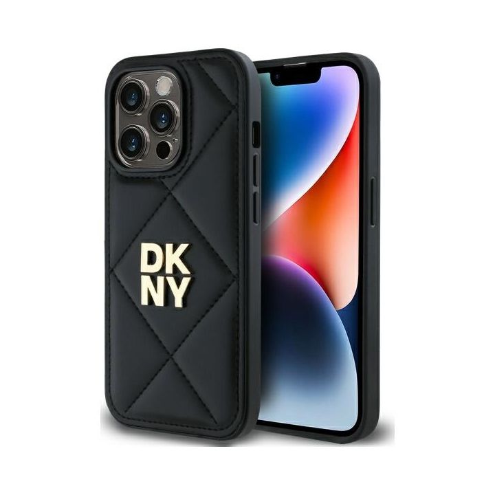 DKNY DKHCP14XPQDSLK iPhone 14 Pro Max    6.7" czarny/black Quilted Stack Logo na NearMe.pl