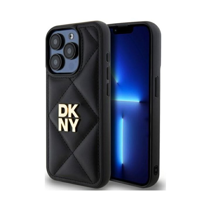 DKNY DKHCP15XPQDSLK iPhone 15 Pro Max    6.7" czarny/black Quilted Stack Logo na NearMe.pl